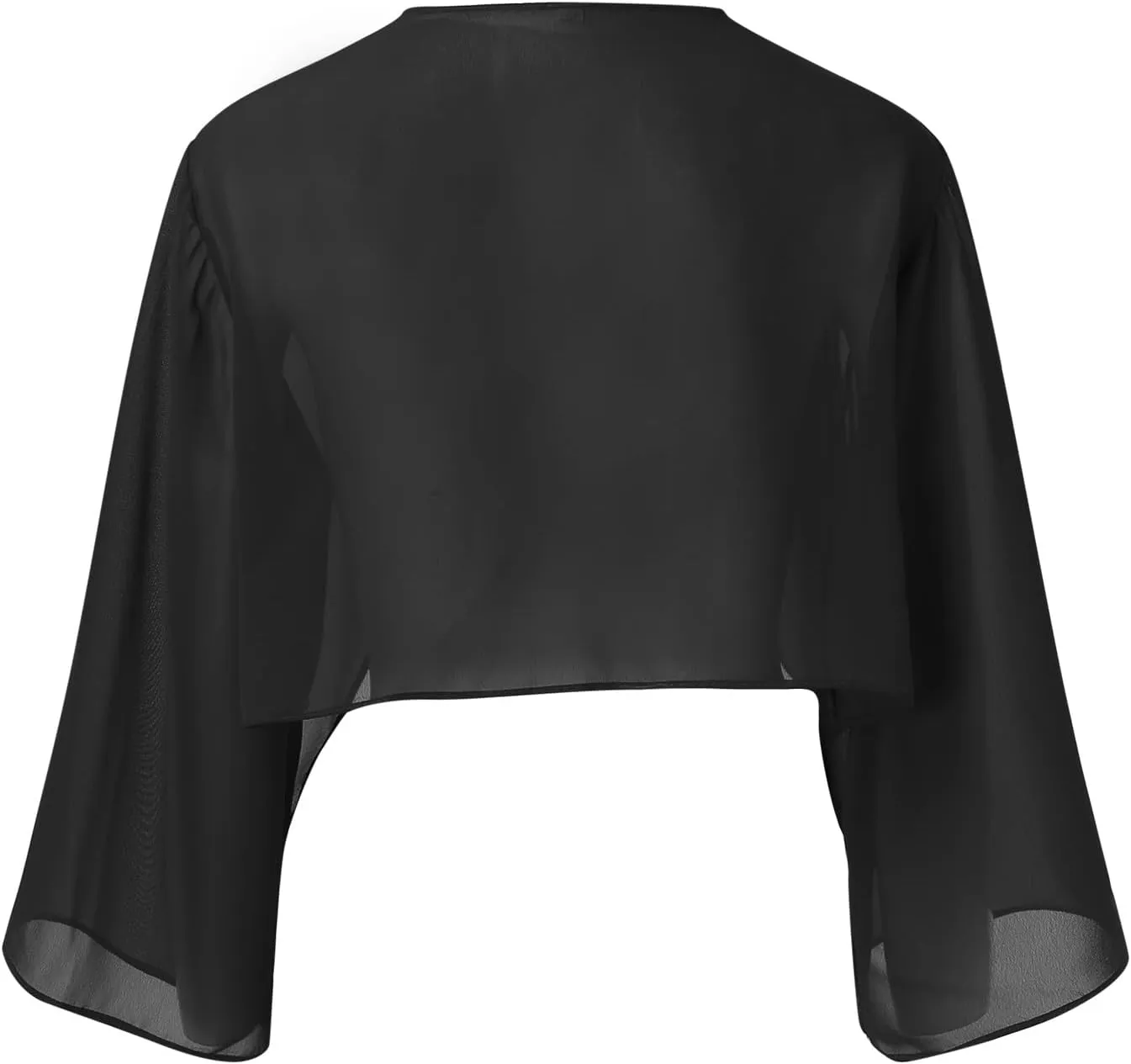 2023 Women's Short Sleeve Bolero Shrug for Dresses Open Front Chiffon Cropped Cardigan Loose Sheer Cardigans Coat Shawls
