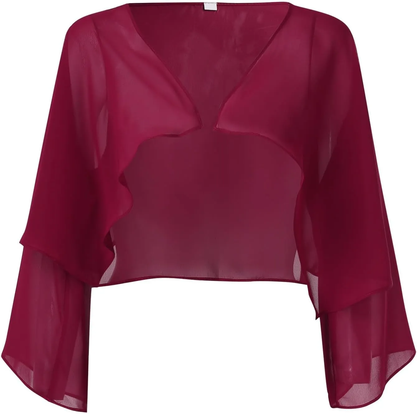 2023 Women's Short Sleeve Bolero Shrug for Dresses Open Front Chiffon Cropped Cardigan Loose Sheer Cardigans Coat Shawls