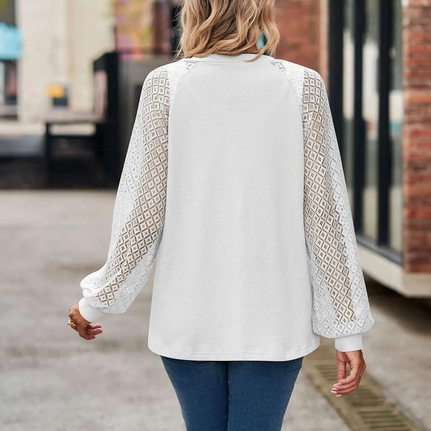 2023 Womens Sweater Cardigan Cropped Shrugs for Dresses Tops Button Down Lightweight Soft Coat Fall Lace Sleeve Cardigans
