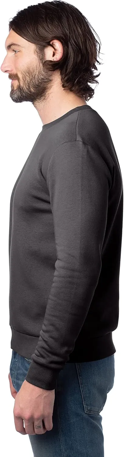 Alternative Men's Sweatshirt, Eco-Cozy Pullover Lightweight Fleece Crewneck