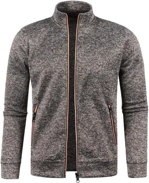 BIFUTON Mens Sweaters Full Zip Up Cardigans Men Regular Fit Sweater Casual Pocket Work Jackets for Men Thick Warm Outerwears