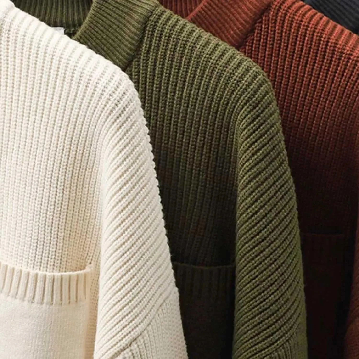 BIFUTON Sweaters for Men, Men's Crewneck Sweater Soft Casual Sweaters for Men Solid Color Classic Pullover Fleece Sweatshirts
