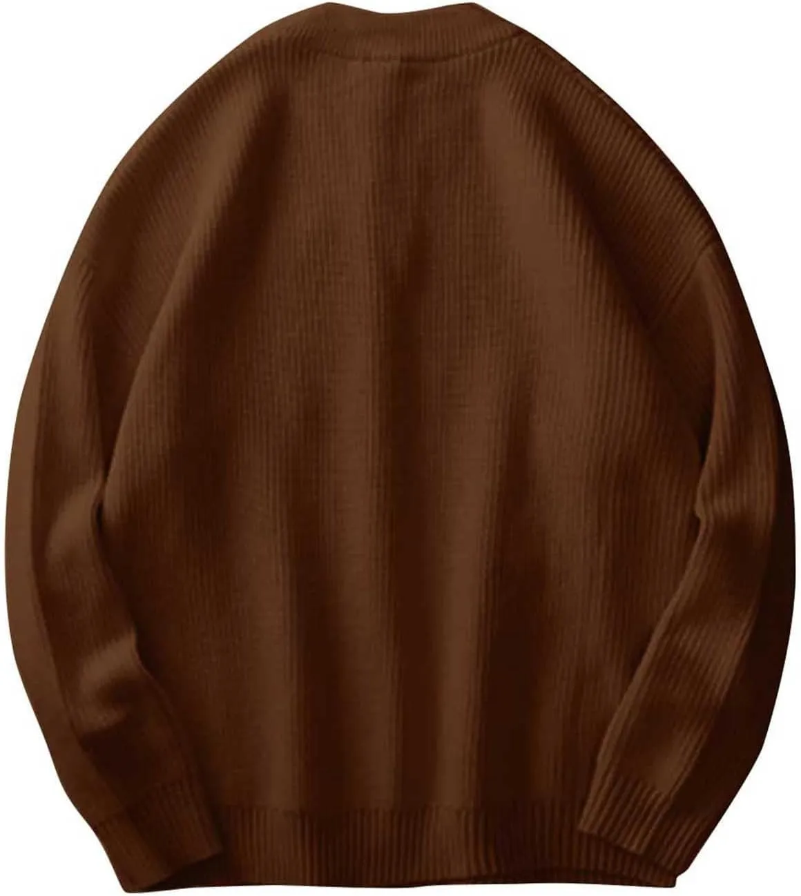 BIFUTON Sweaters for Men, Men's Crewneck Sweater Soft Casual Sweaters for Men Solid Color Classic Pullover Fleece Sweatshirts