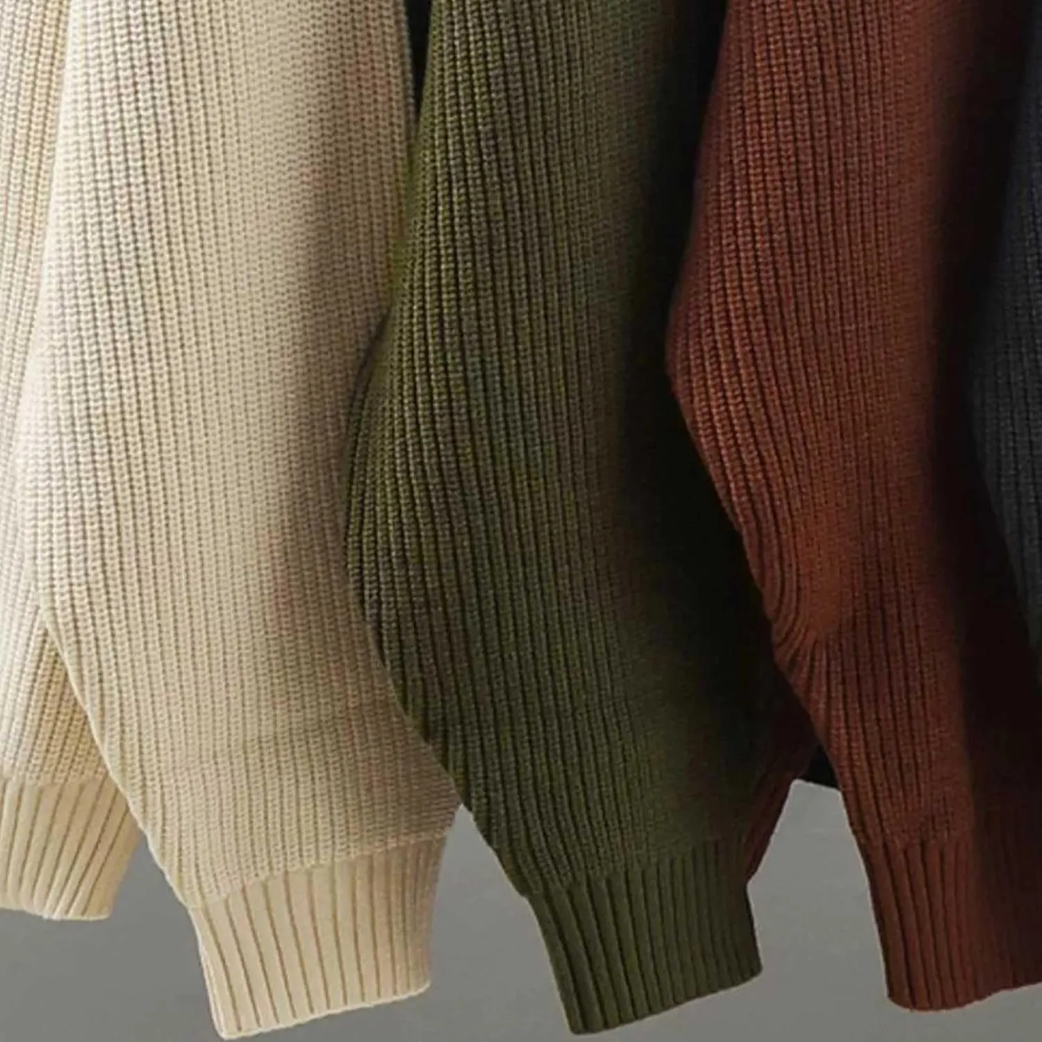 BIFUTON Sweaters for Men, Men's Crewneck Sweater Soft Casual Sweaters for Men Solid Color Classic Pullover Fleece Sweatshirts
