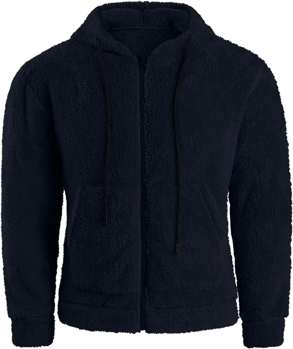BIFUTON Winter Jackets for Men, Men's Outdoor Casual Fleece Sherpa Lined Full Zip Hooded Jacket Warm Heavyweight Winter Coats