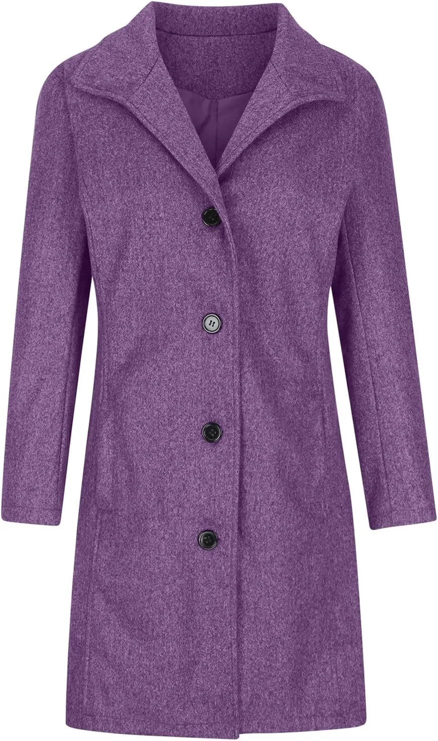 BZGTZT Winter Coats For Women 2022 Fashion Mid-Length Stand Collar Trench Coat Wool Blend Pea Coats Business Jacket Outwear