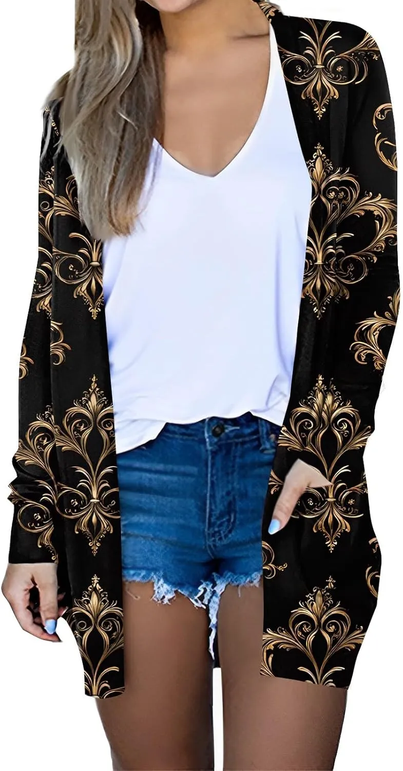 Cardigan for Women, Open Front Casual Lightweight Long Trendy Sweater Going Out Cozy Outfits