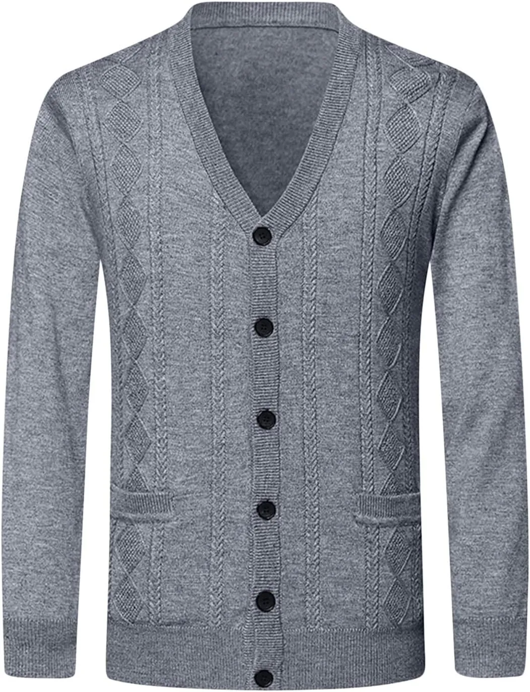 Cardigan Sweaters for Mens Soft Knitted Cardigan Button Down Sweater V Neck Long Sleeve Sweaters Winter Coat Men