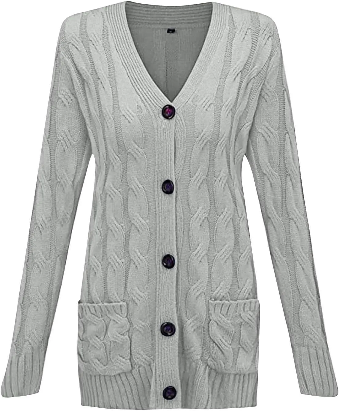 Cardigan Sweaters for Women Lightweight Casual Soft Open Front Sweater Duster Fashion V Neck Knit Button Jackets