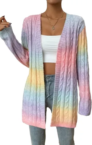 Cardigan Sweaters for Women Long Sleeve Soft Long Lightweight Knitted Top