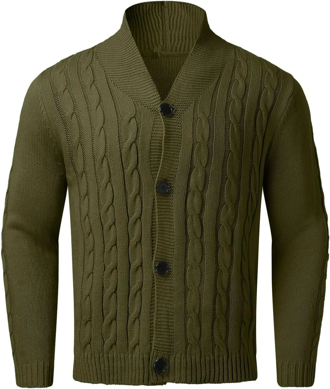 Cardigans for Men, Cardigan Sweaters for Men Shawl Collar with Buttons Knitted Long Sleeve Slim Fit Lightweight Soft Sweaters