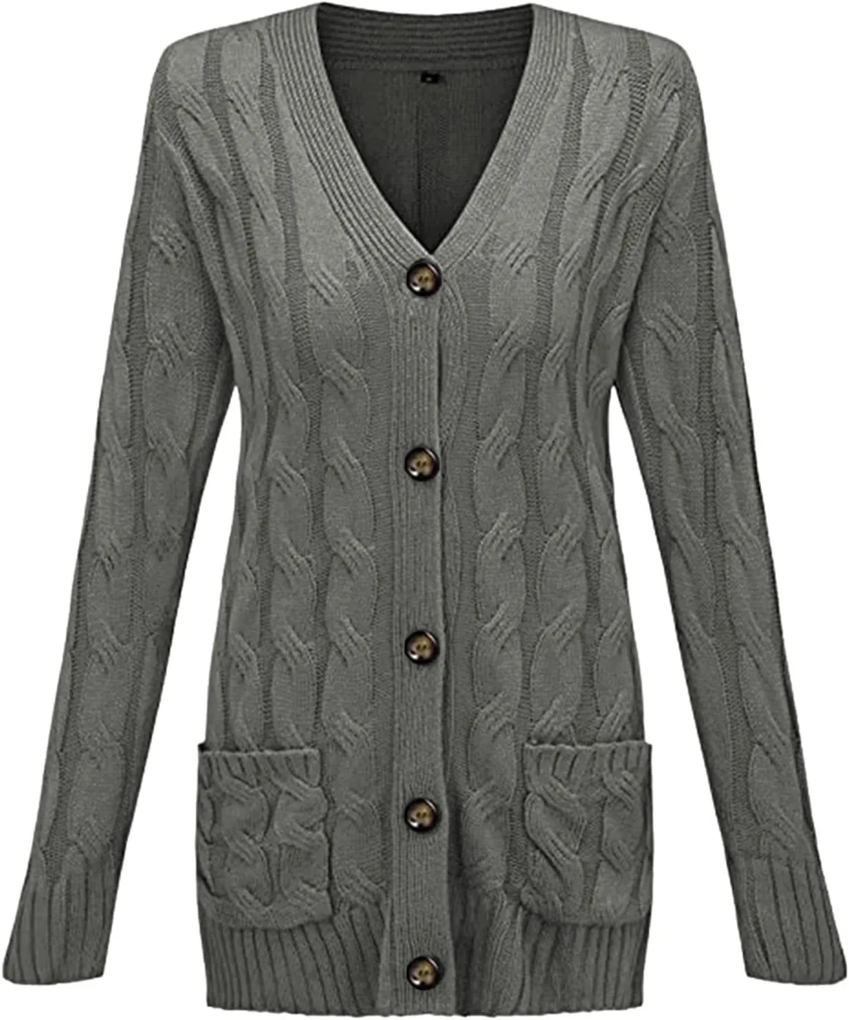 Cardigans for Women Open Front Lightweight Casual Button Down Outfits Fall Fashion Knit Sweater Outwear with Pocket