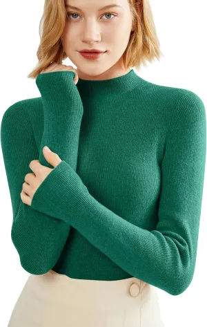 Cashmere Sweaters for Women Long Sleeve Trendy Lightweight Knitted Pullover Soft Warm Cashmere Elengant Sweater Tops