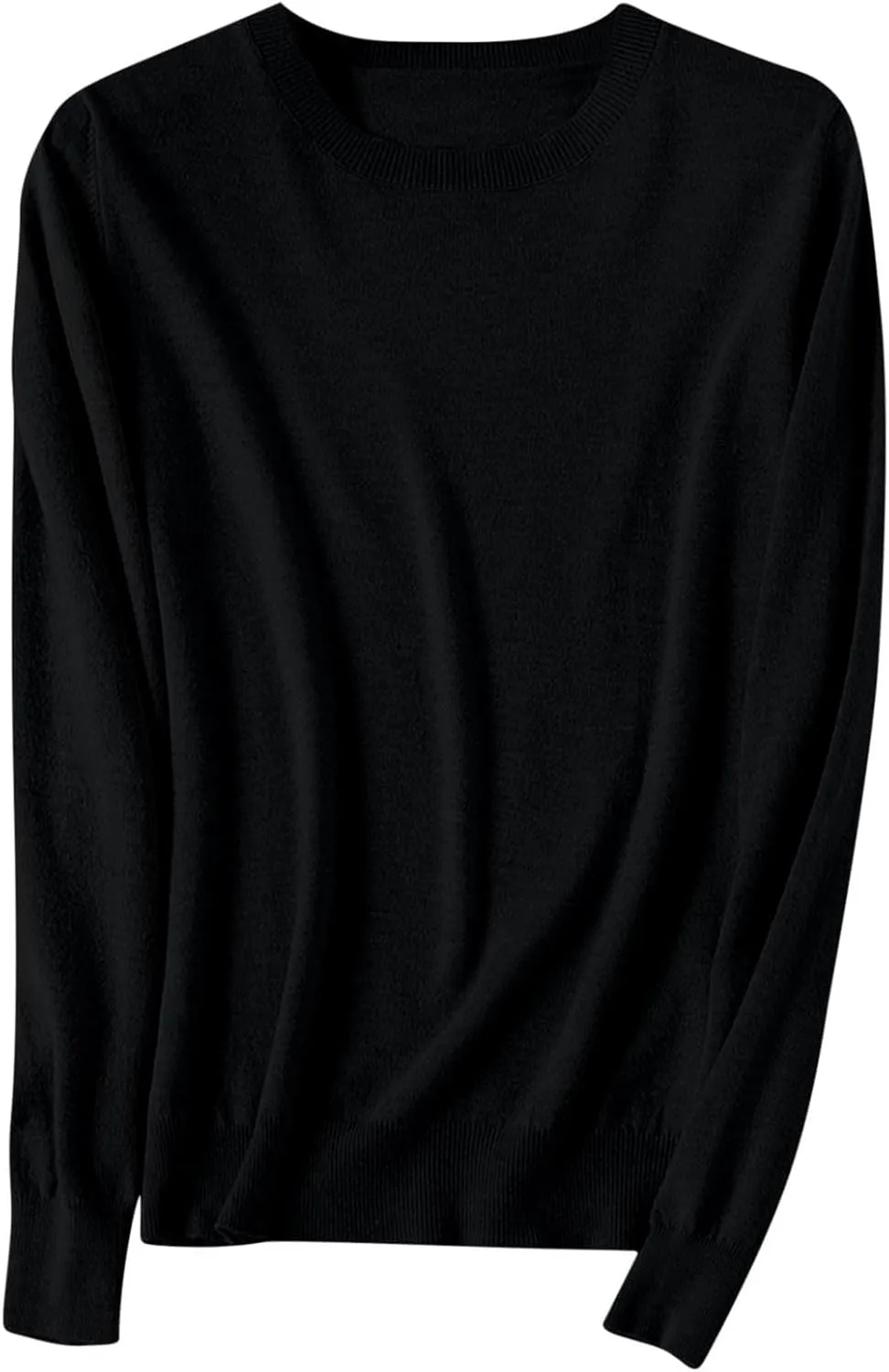 Cashmere Sweaters for Women Seamless Knit Sweater Lightweight Long Sleeve Jumper Soft Warm Wool Sweater Trendy