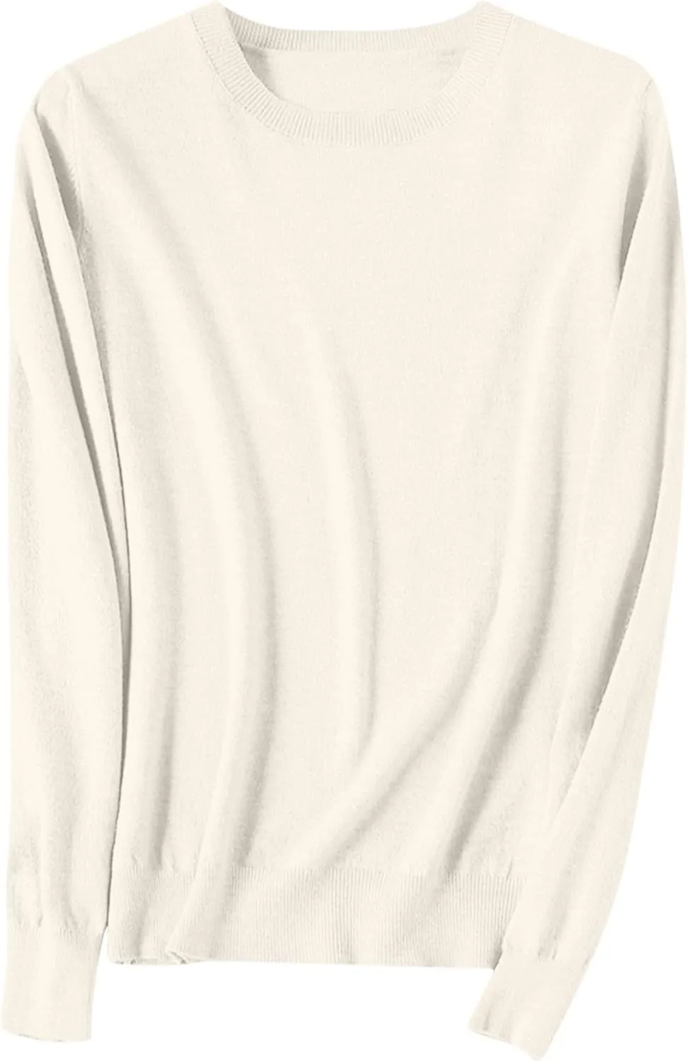 Cashmere Sweaters for Women Seamless Knit Sweater Lightweight Long Sleeve Jumper Soft Warm Wool Sweater Trendy