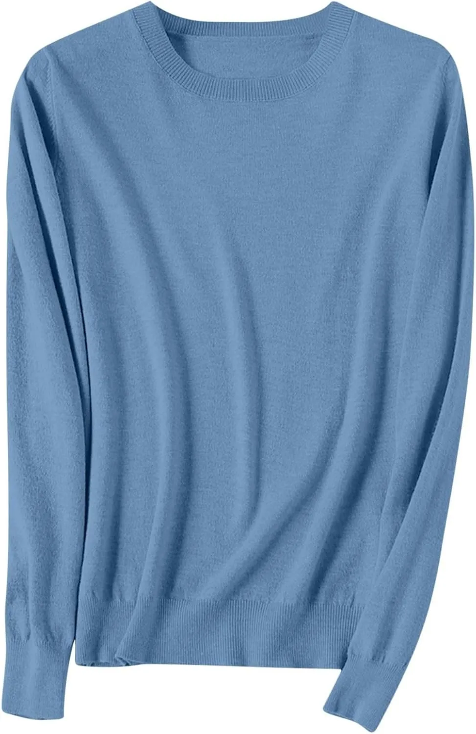 Cashmere Sweaters for Women Seamless Knit Sweater Lightweight Long Sleeve Jumper Soft Warm Wool Sweater Trendy