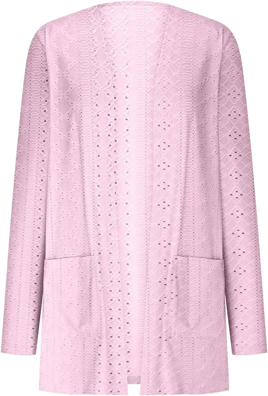 Casual Solid Cardigan Sweaters for Women Fall Open Front Coat Lightweight Knitted Oversized Outwear with Pockets