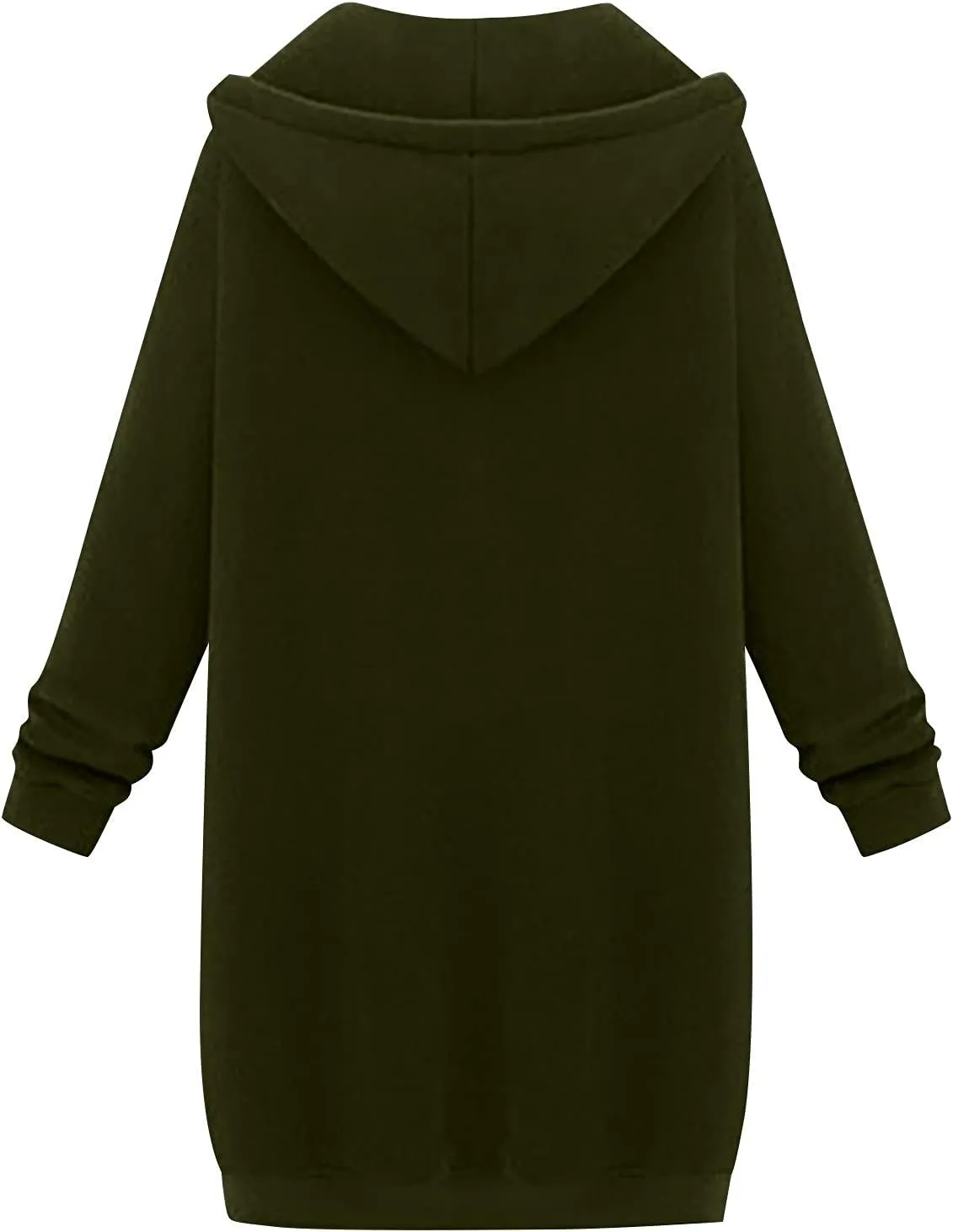 Cdiecer Women Hoodies Zip Up Long Hooded Sweatshirt Jacket Casual Front Cardigan Plus Size Fall Winter Coat with Pockets