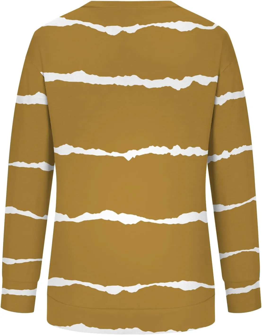 Ceboyel Womens Long Sleeve Shirts Striped Print Sweatshirt Crewneck Pullover Tops Trendy Casual Fall Clothes 2023