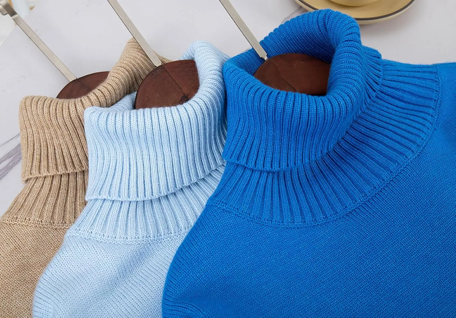 CHARTOU Women Turtleneck Sweater Pullover Fall Knitted Oversized Sweater Knit Top Jumper Knitwear