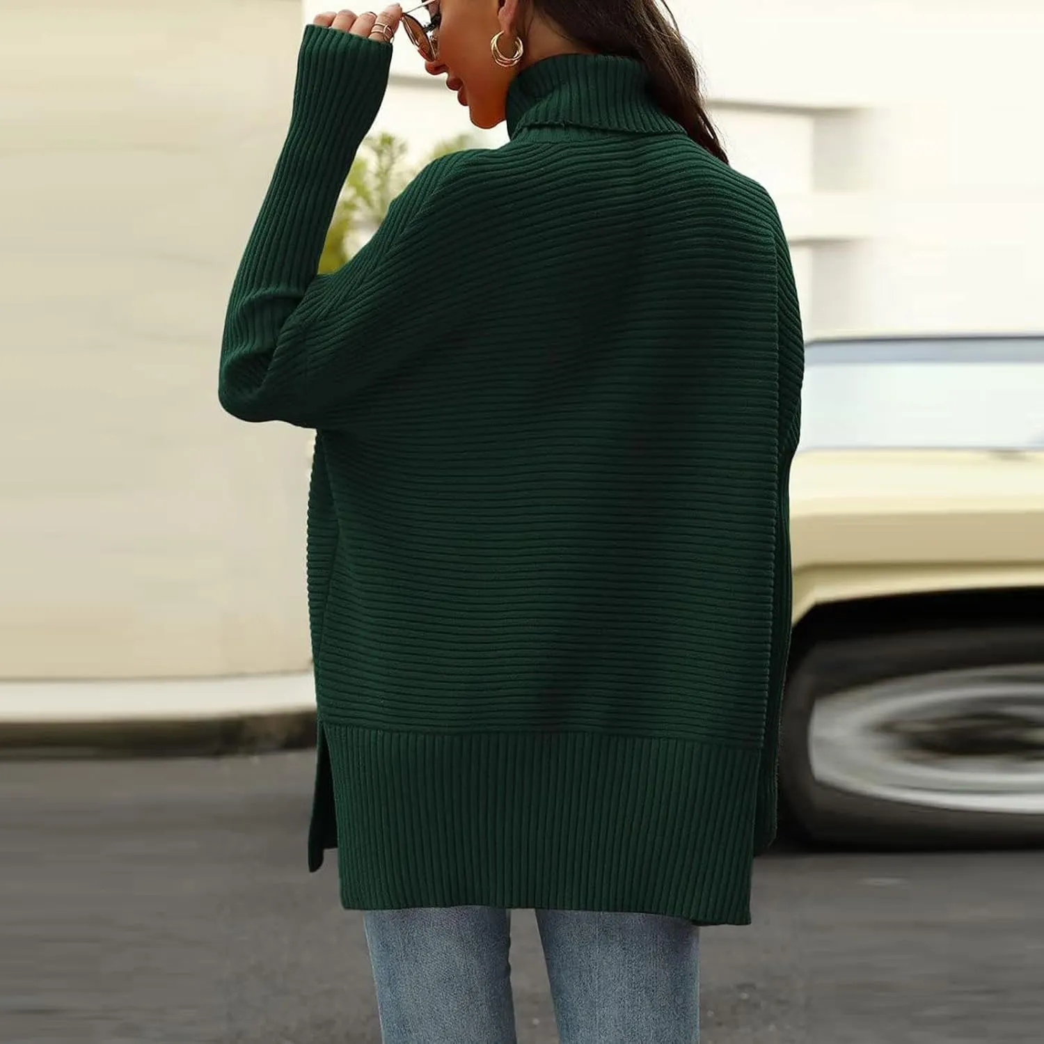 ChicCrate Fall Sweaters for Women Trendy Chunky Knit Open Front Cardigan Button Down Long Sleeve Shirt Loose Plus Size Tops