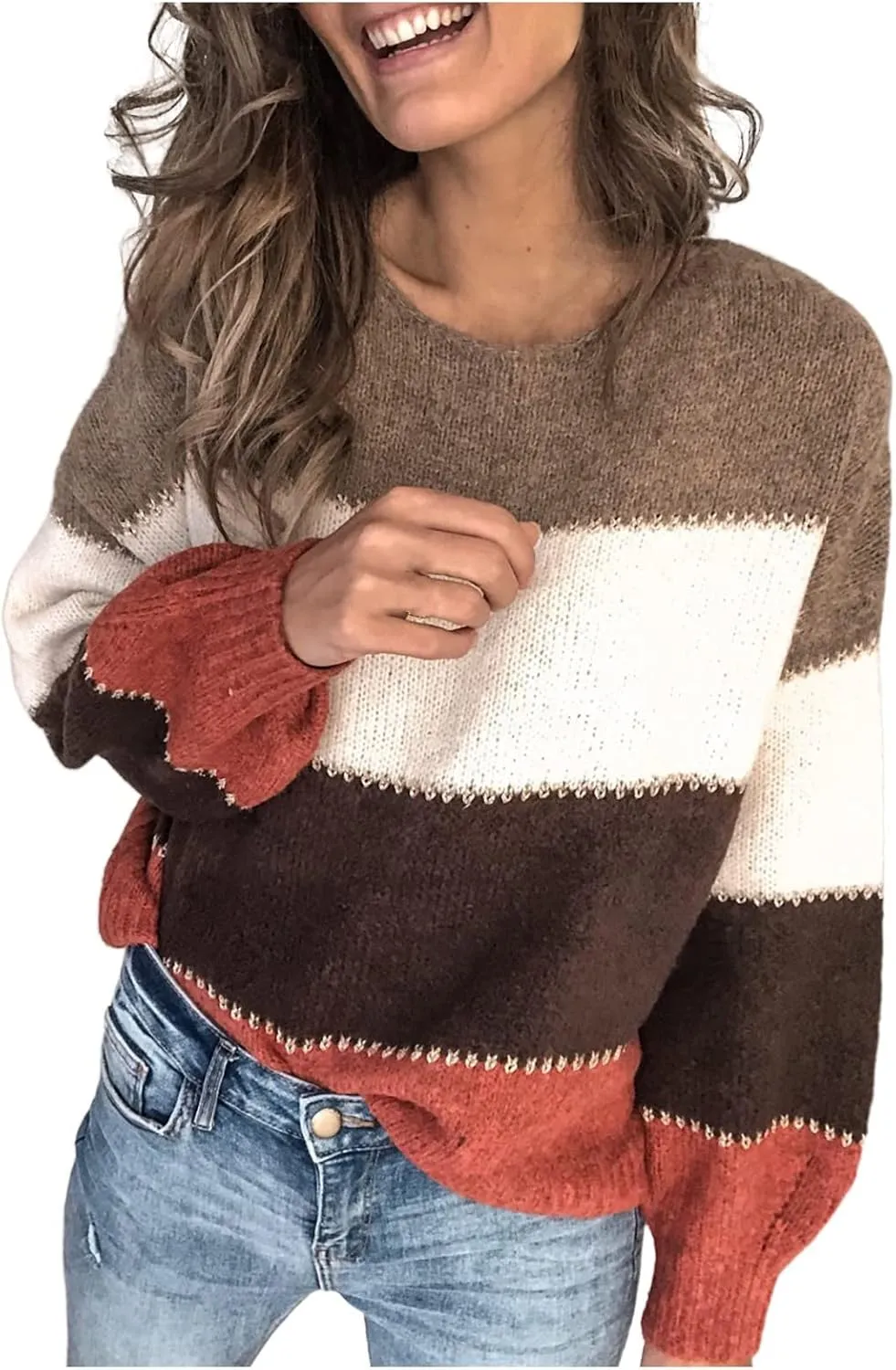 ChicCrate Womens Sweaters Fall 2025 Long Sleeve Shirts Knit Sweater Going Out Tops Tunic Dressy Casual Trendy Pullover