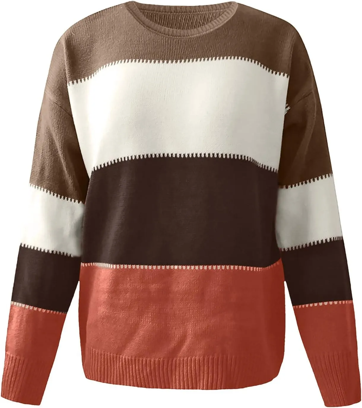 ChicCrate Womens Sweaters Fall 2025 Long Sleeve Shirts Knit Sweater Going Out Tops Tunic Dressy Casual Trendy Pullover