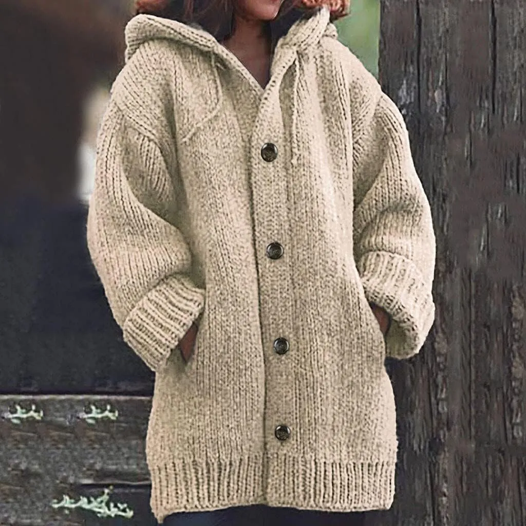 ChicCrate Womens Sweaters Open Front Cardigan Button Down Long Sleeve Shirt Cable Knit Chunky Tops Warm Winter Coats Outwears
