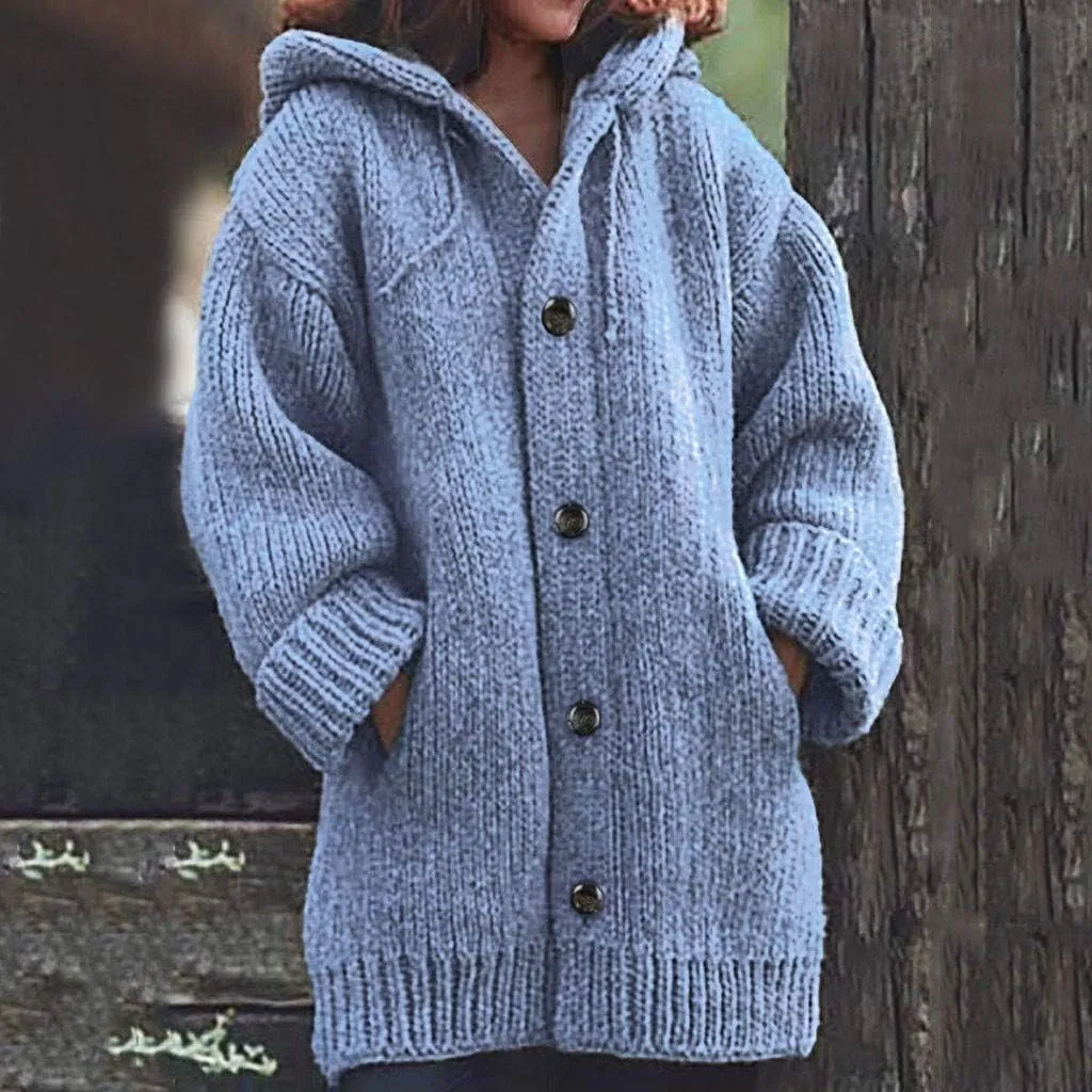 ChicCrate Womens Sweaters Open Front Cardigan Button Down Long Sleeve Shirt Cable Knit Chunky Tops Warm Winter Coats Outwears