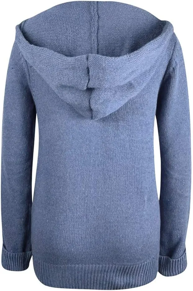 ChicCrate Womens Sweaters Open Front Cardigan Button Down Long Sleeve Shirt Cable Knit Chunky Tops Warm Winter Coats Outwears