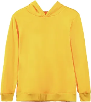 Children's Kids Hoodie Solid Color Long Sleeve Basic Plush Hoodies Pullover Soft Sweatshirt Fall Winter Clothes