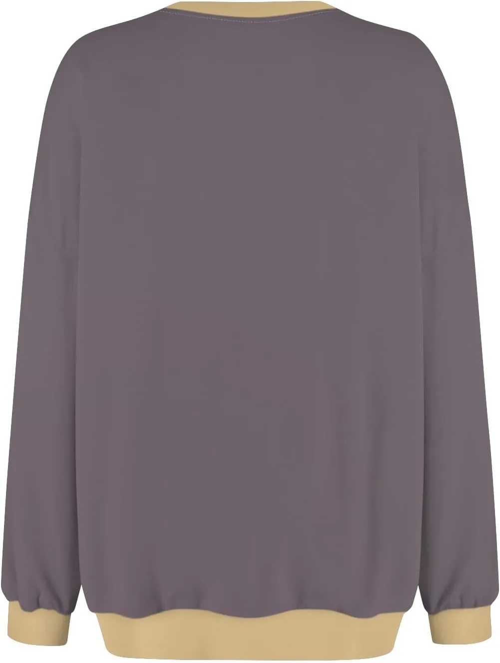 Crewneck Sweatshirts for Women Y2k Color Block Oversized Sweater Tops Drop Shoulder Causal Soft Comfy Pullover