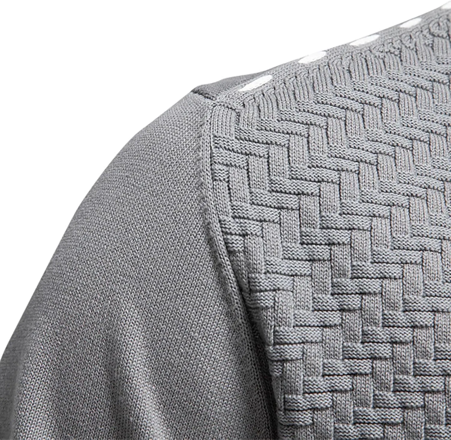 Dgoopd Cardigan Sweaters for Men Button Down Knit Sweater Stand Collar Cardigan Long Sleeve Warm Sweaters with Pockets