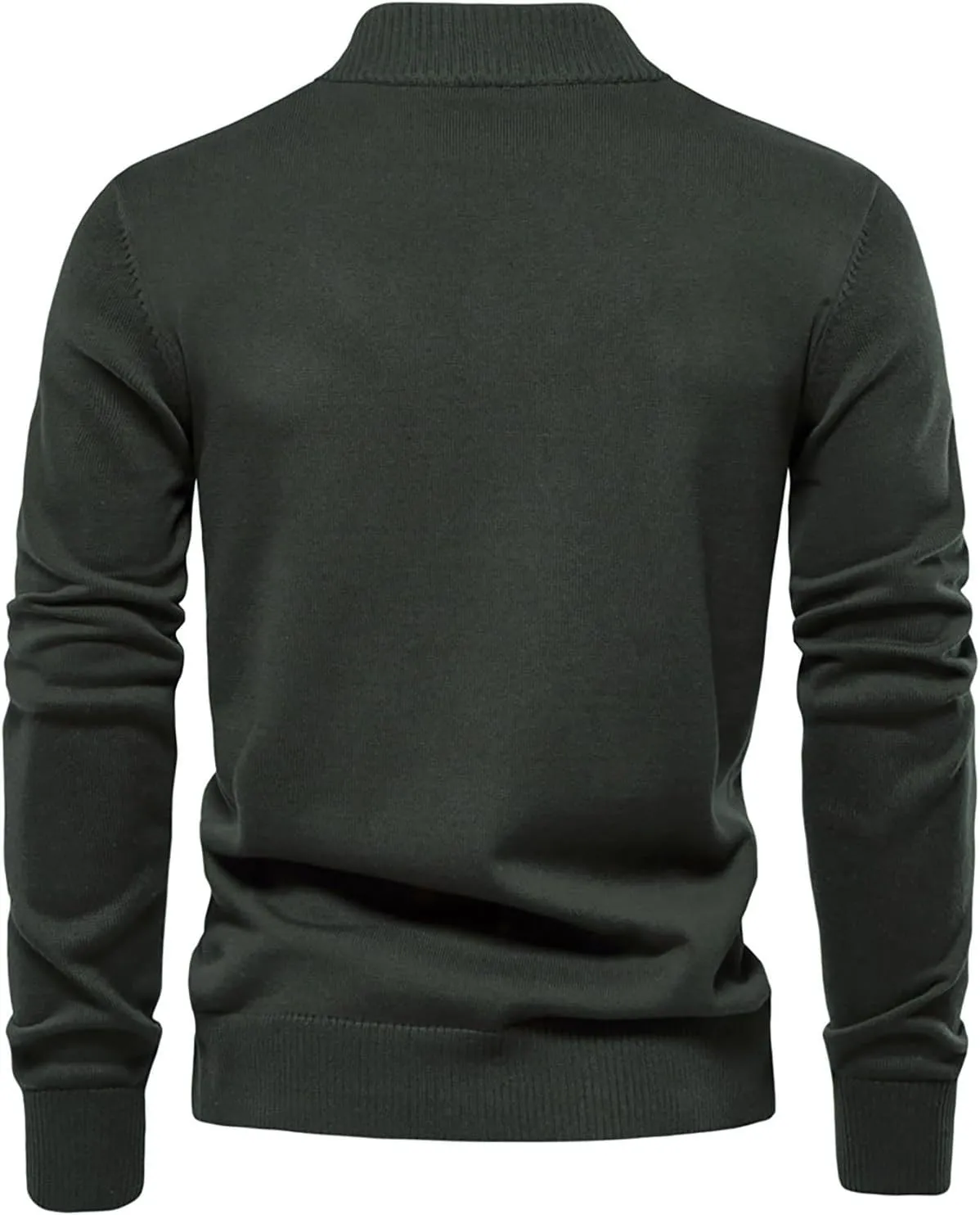 Dgoopd Cardigan Sweaters for Men Button Down Knit Sweater Stand Collar Cardigan Long Sleeve Warm Sweaters with Pockets