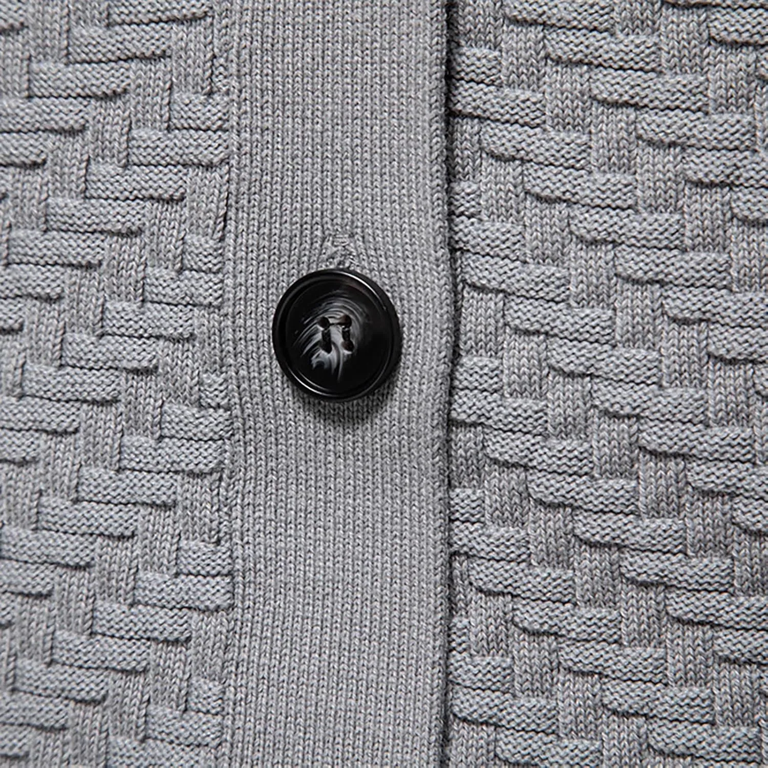 Dgoopd Cardigan Sweaters for Men Button Down Knit Sweater Stand Collar Cardigan Long Sleeve Warm Sweaters with Pockets