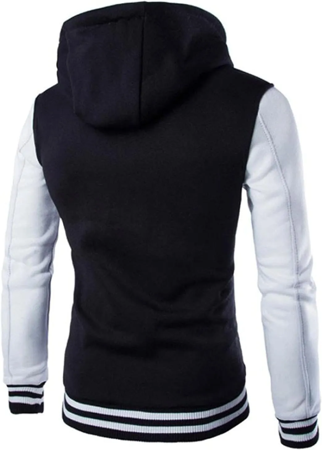 DuDubaby Men Tops Plus Size Casual Loose Hooded Long Sleeve Padded Sweatshirt Pullover Big Pockets