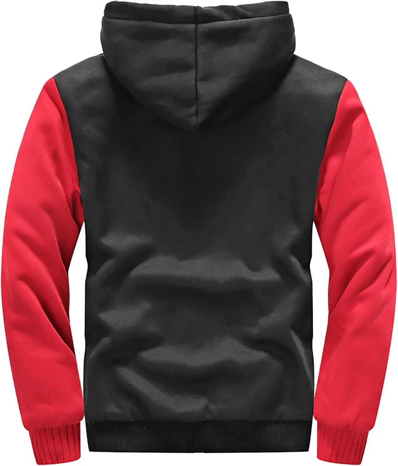 DuDubaby Men's Autumn and Winter Color Loose Casual Plush Jacket