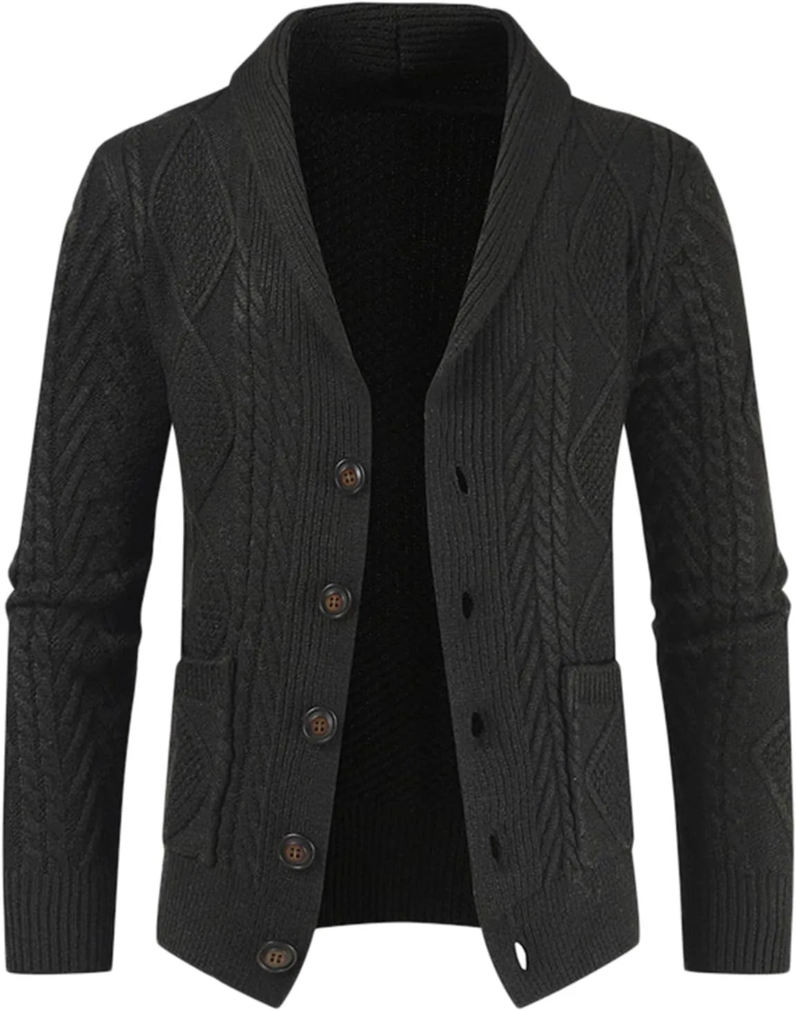 Fall Cardigan Sweaters for Men 2024, Button Down Long Sleeve Knitted Loose Fit Top Autumn Warm Workout Sportswear