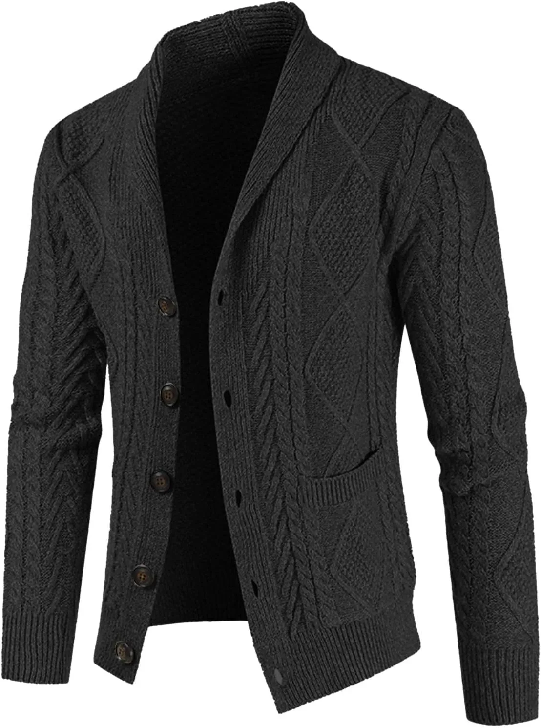Fall Cardigan Sweaters for Men 2024, Button Down Long Sleeve Knitted Loose Fit Top Autumn Warm Workout Sportswear