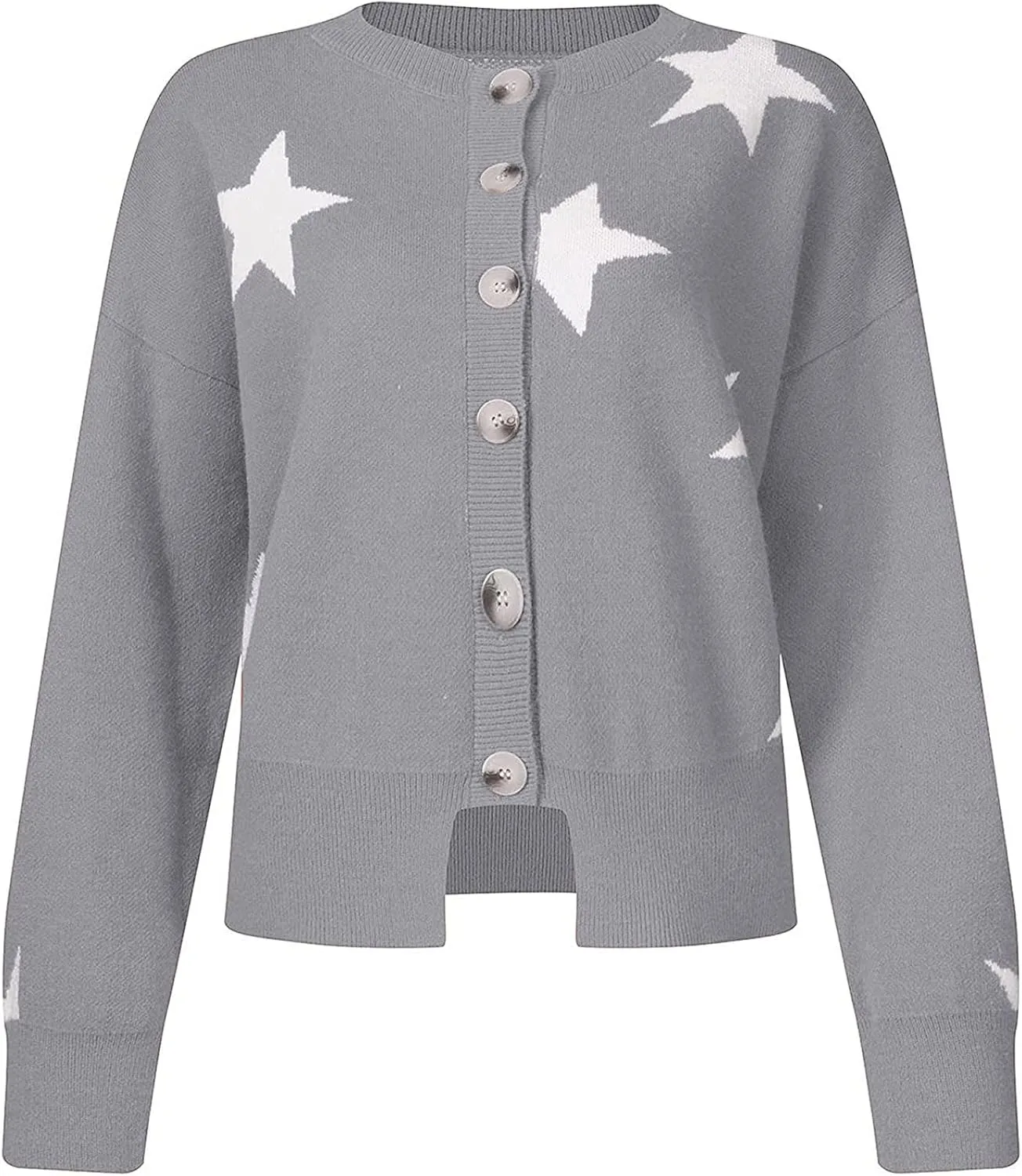 Fall Cardigan Sweaters for Women 2022,Open Front Button Down Cardigans Lantern Sleeve Daisy Graphic Sweater Outwear