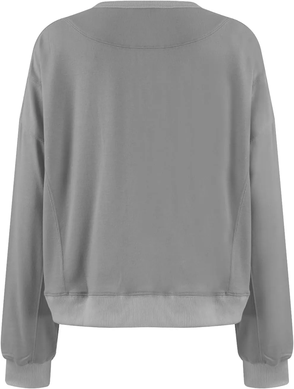 Fall Crew Neck Sweatshirts Women Solid Pullover Cropped Sweatshirt Long Sleeve Winter Side Split Sweaters Trendy 2024
