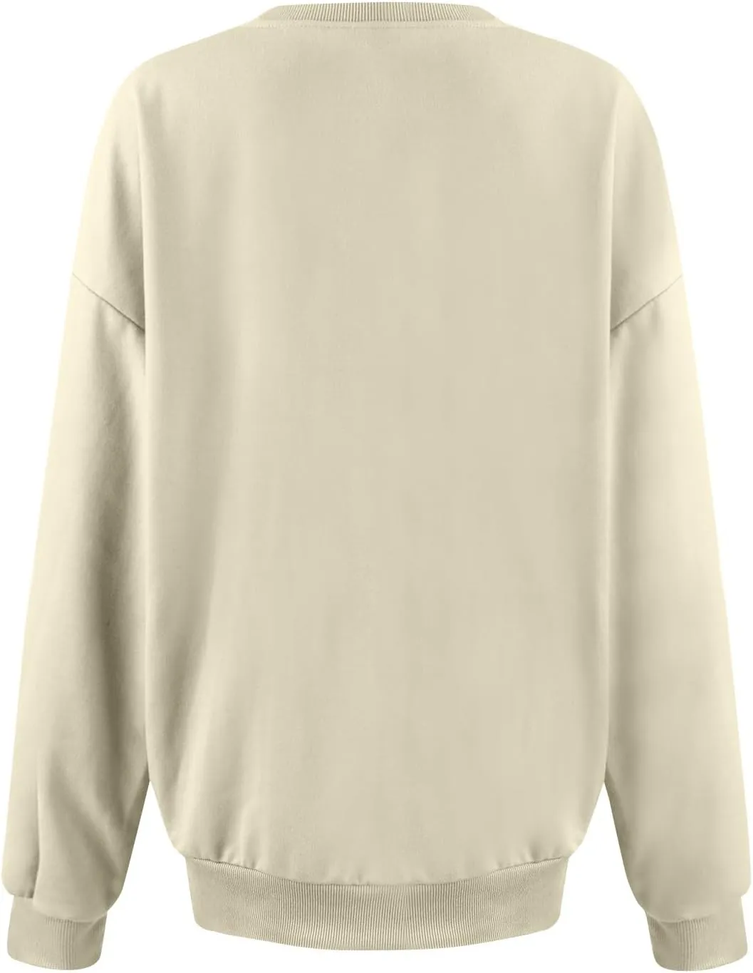 Fall Shirts For Women 2024 Women Fashion Casual Loose Solid Color Padded Crewneck Oversized Women Sweatshirt