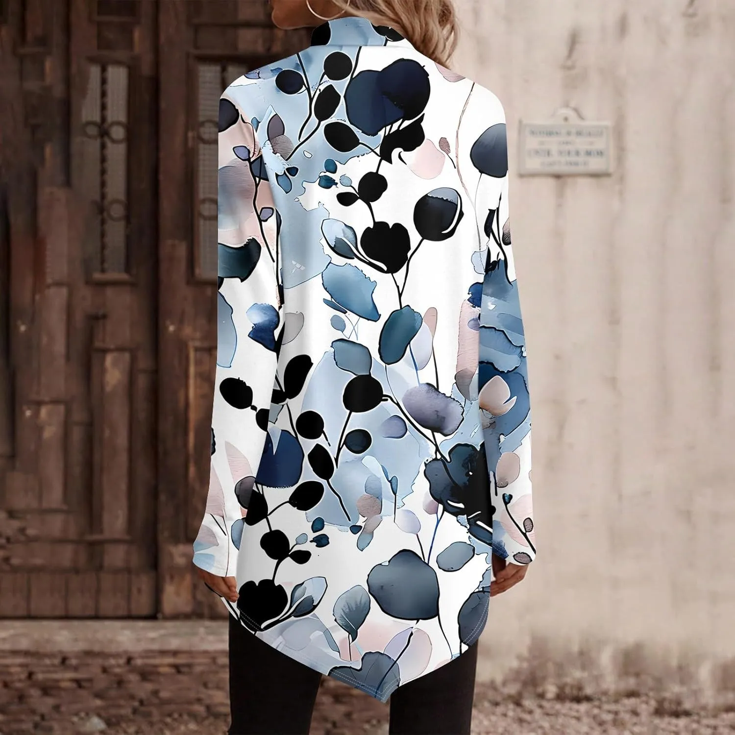 Fall Tops For Women 2024 Casual Long Sleeve Pullover Fashion Print Oversized Sweatshirt Flannel Soft T Shirts