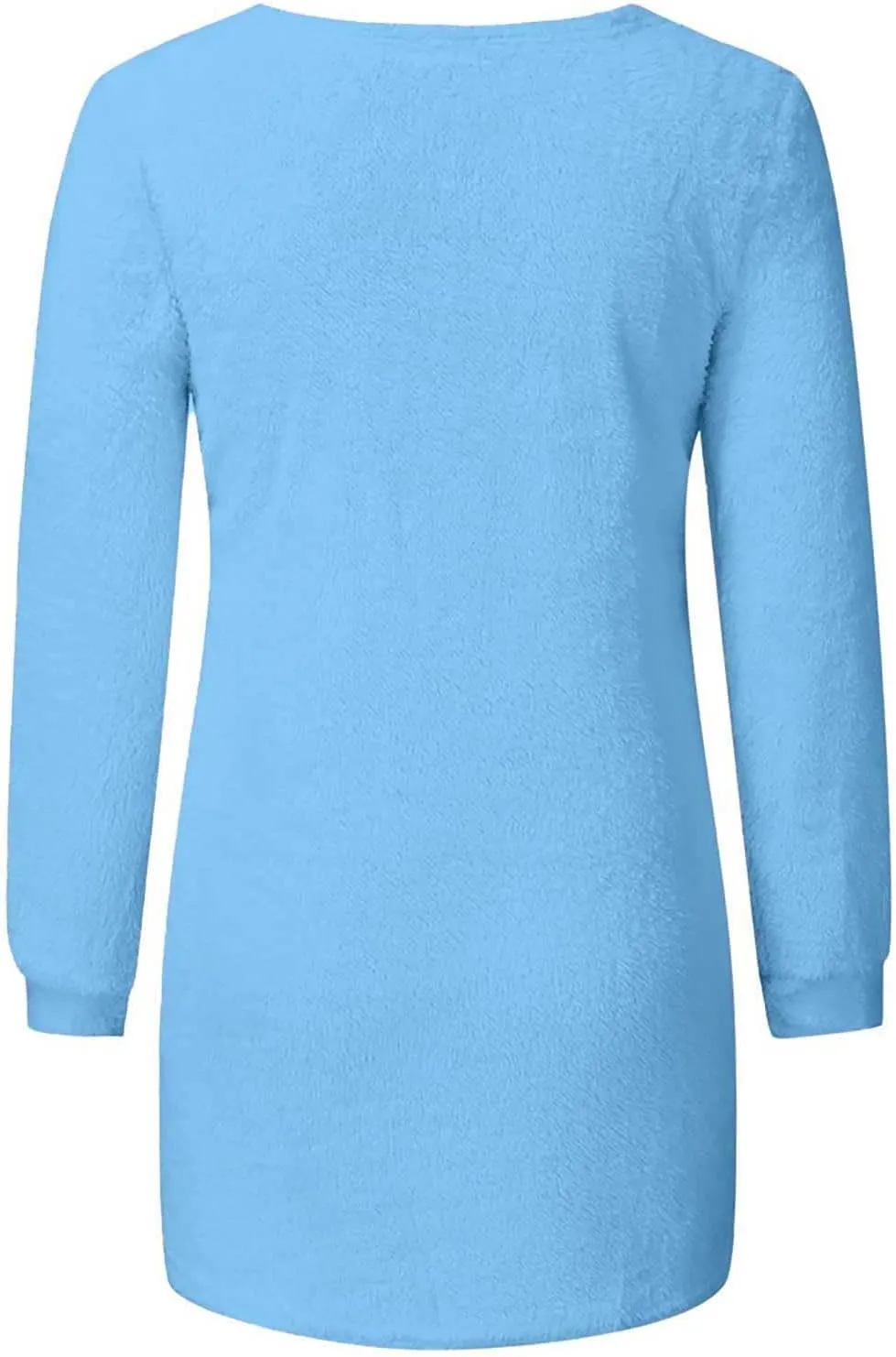 Fluffy Fuzzy Sweater for Women Casual Crewneck Loose Long Sleeve Pullover Tops Winter Warm Baggy Jumper Sweaters