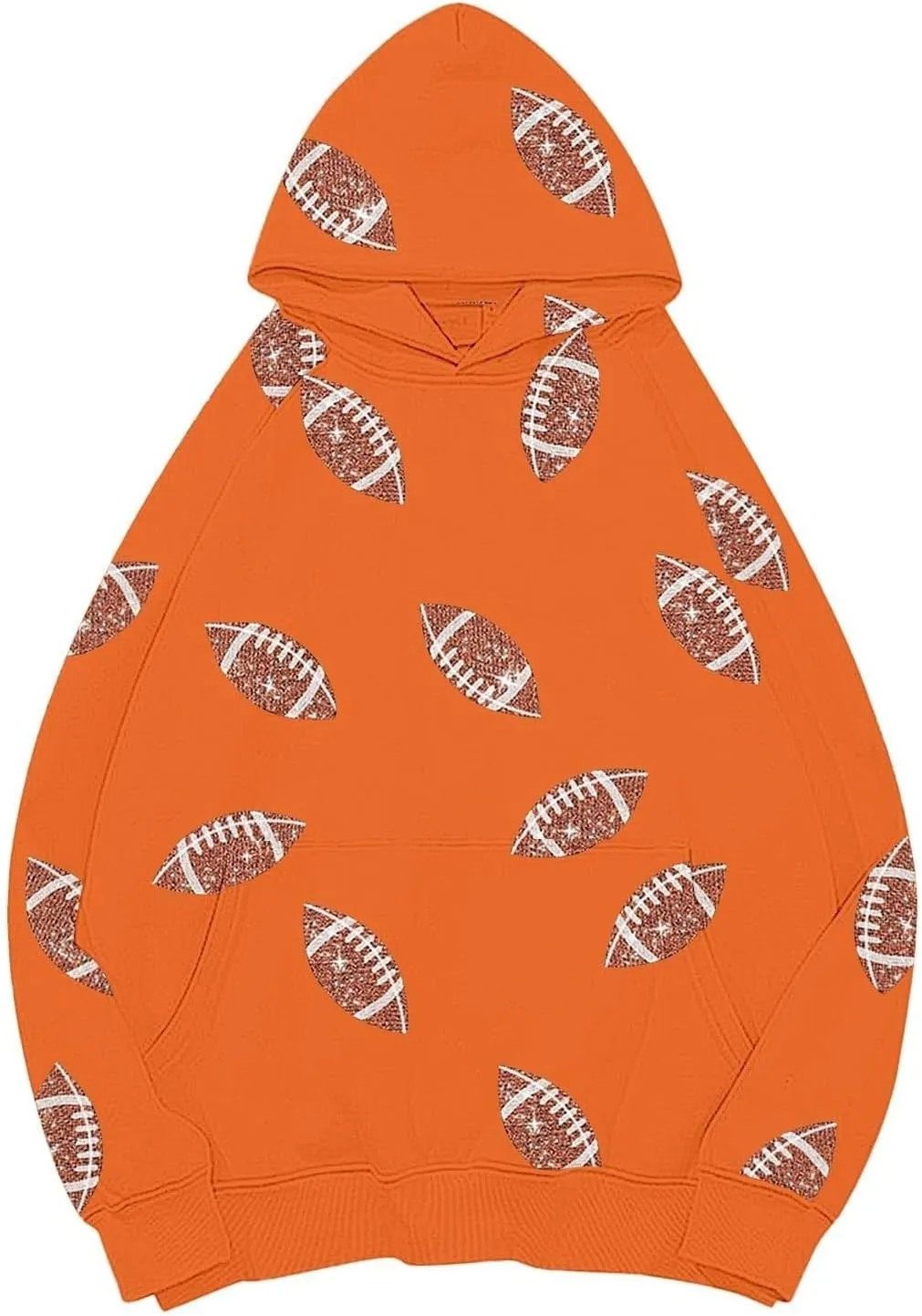 Football Game Day Sweatshirt for Women Fall Graphic Print Pullover Hoodie Casual Long Sleeve Football Mom Shirts
