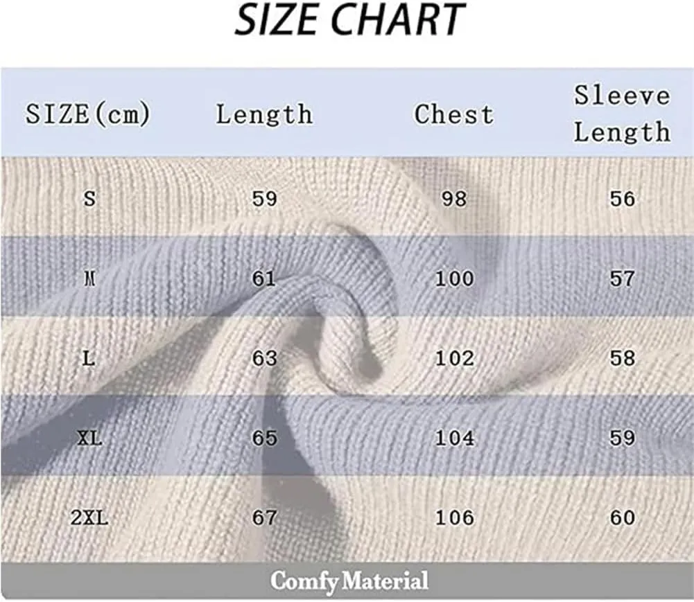 Foreseew Sweaters Women Solid Turtlenecks Mock, Long Sleeve Cable Knit Sweaters Oversized Comfy Loose Casual Sweater