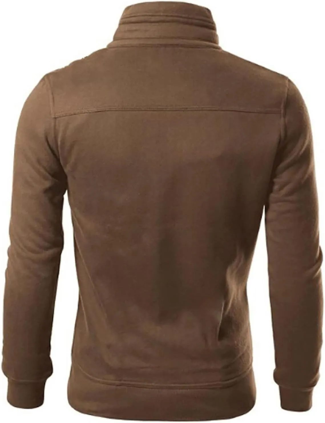 Full Zip up Sweatshirt Jacket for Men Stand Collar Slim Fit Athletic Track Jacket Long Sleeve Mock Neck Sweatshirt