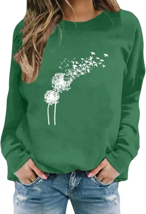 GIERIDUC Womens Sweatshirt Oversized Crew Neck Casual Long Sleeve Tops Cute Fall Outfits Lightweight Loose Fall Clothes