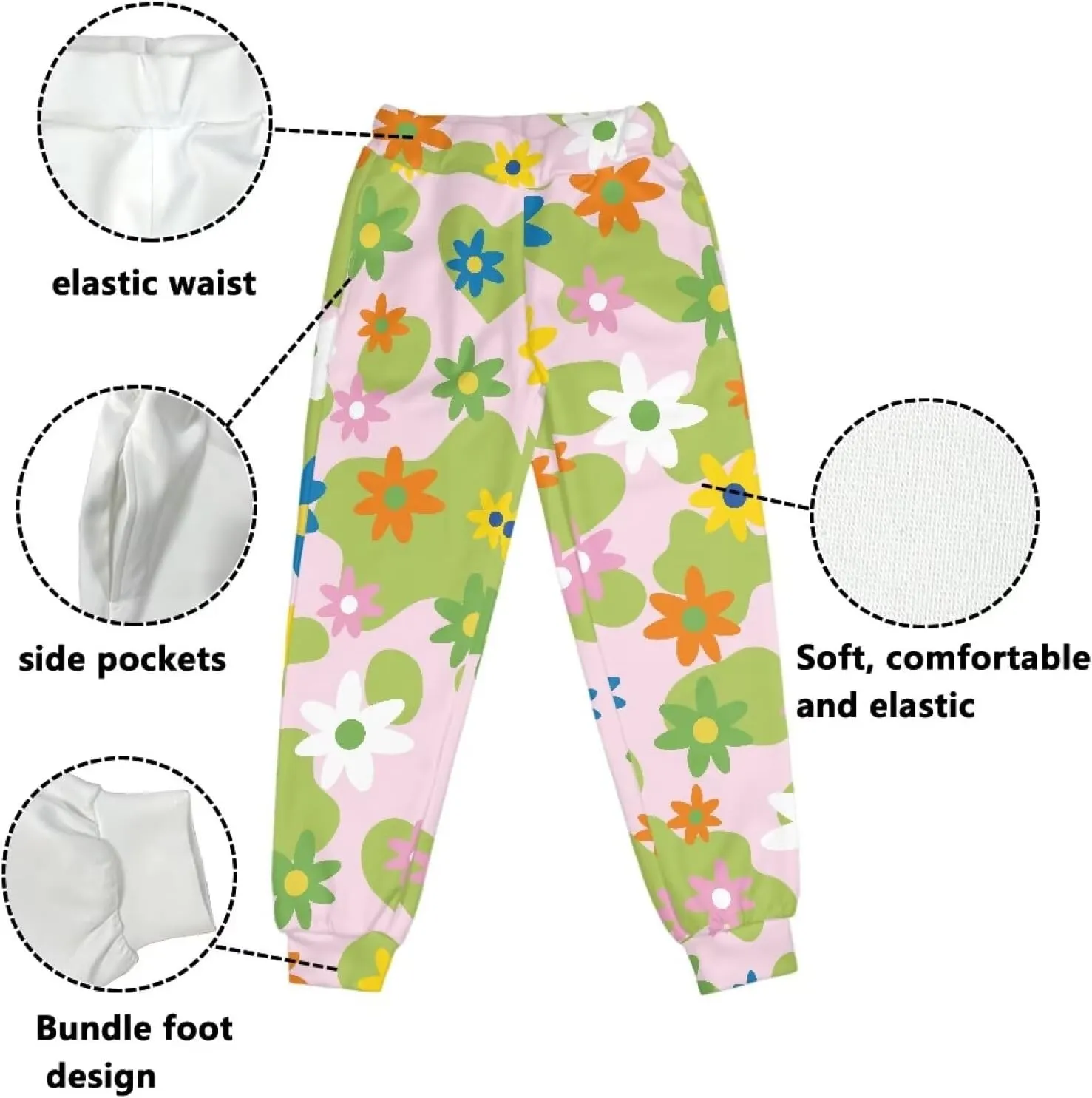 Girls' Sweatpants Active Yoga Pants Super Soft Athletic Performance Jogger Pants Size 4-15