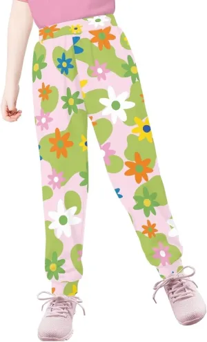 Girls' Sweatpants Active Yoga Pants Super Soft Athletic Performance Jogger Pants Size 4-15
